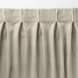 ポリエステルジャガード織波プリーツカーテン２倍ヒダ／グレー