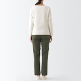 縦横ストレッチチノボーイフィットパンツ　股下７５ｃｍ