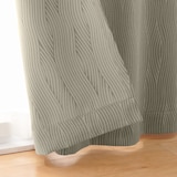 ポリエステルジャガード織波ノンプリーツカーテン／ベージュ