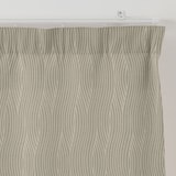 ポリエステルジャガード織波ノンプリーツカーテン／ベージュ