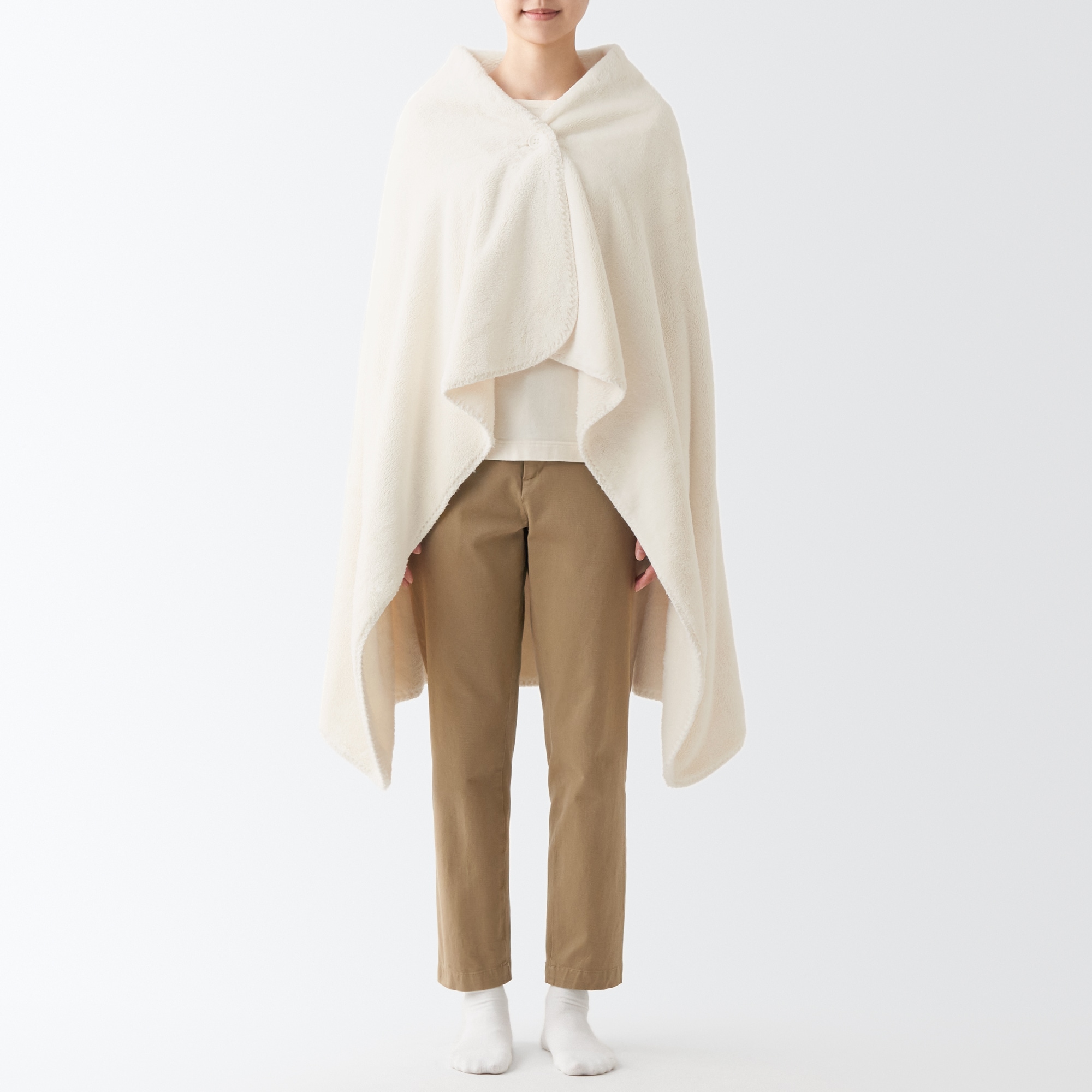 ムレにくいあたたかファイバー厚手ハーフケット
