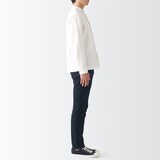 スーパーストレッチデニムスキニーパンツ　股下７６ｃｍ　ダークネイビー