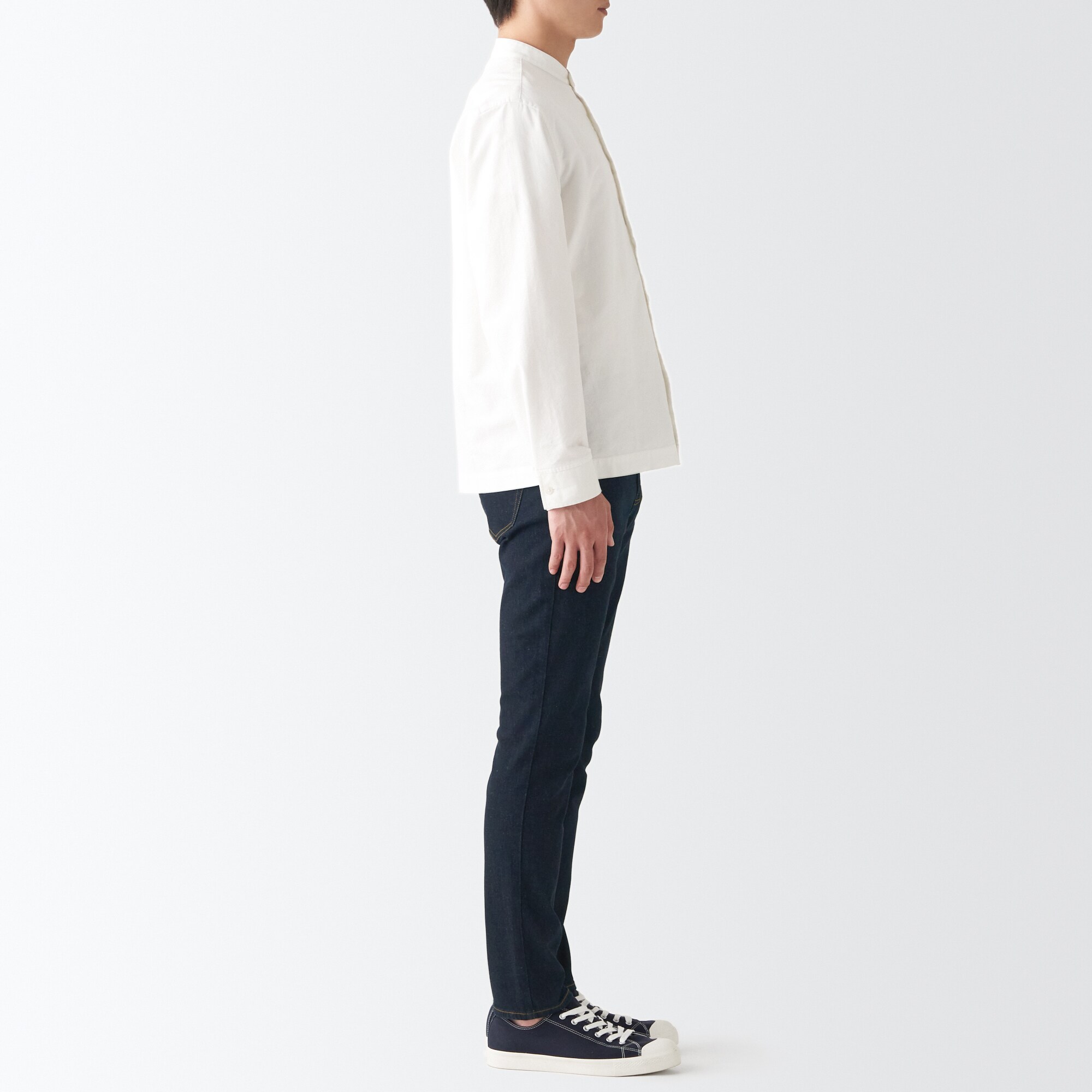 スーパーストレッチデニムスキニーパンツ　股下７６ｃｍ　ダークネイビー