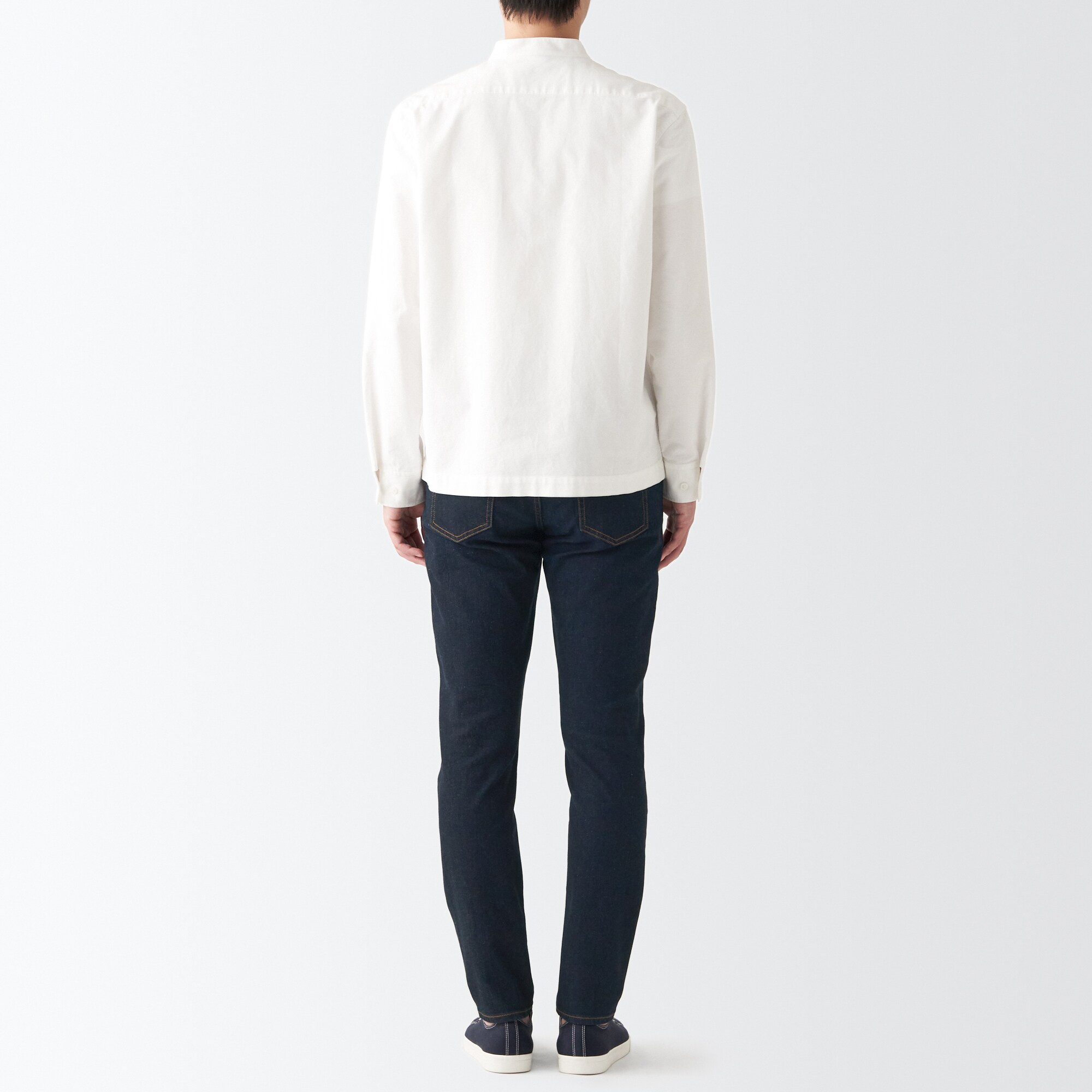 スーパーストレッチデニムスキニーパンツ　股下７６ｃｍ　ダークネイビー