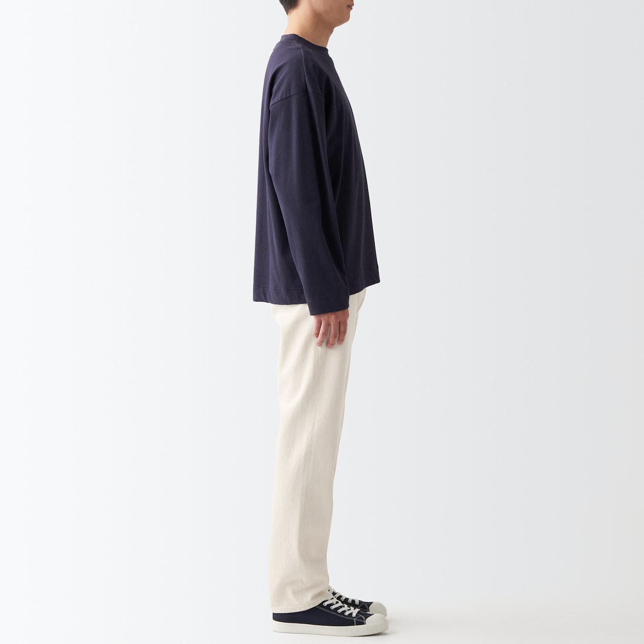 デニムレギュラーパンツ　股下８２ｃｍ　生成