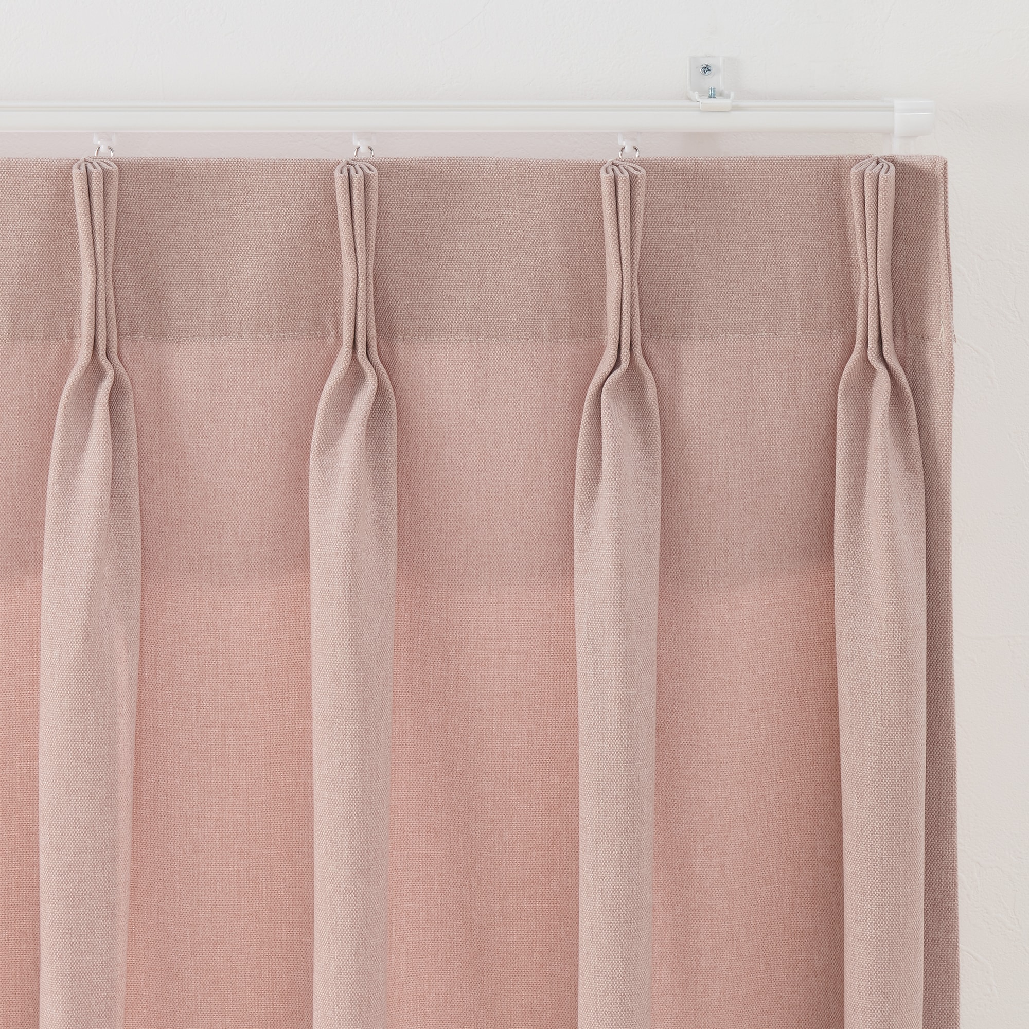 ポリエステルオックスプリーツカーテン２倍ヒダ／ブルー