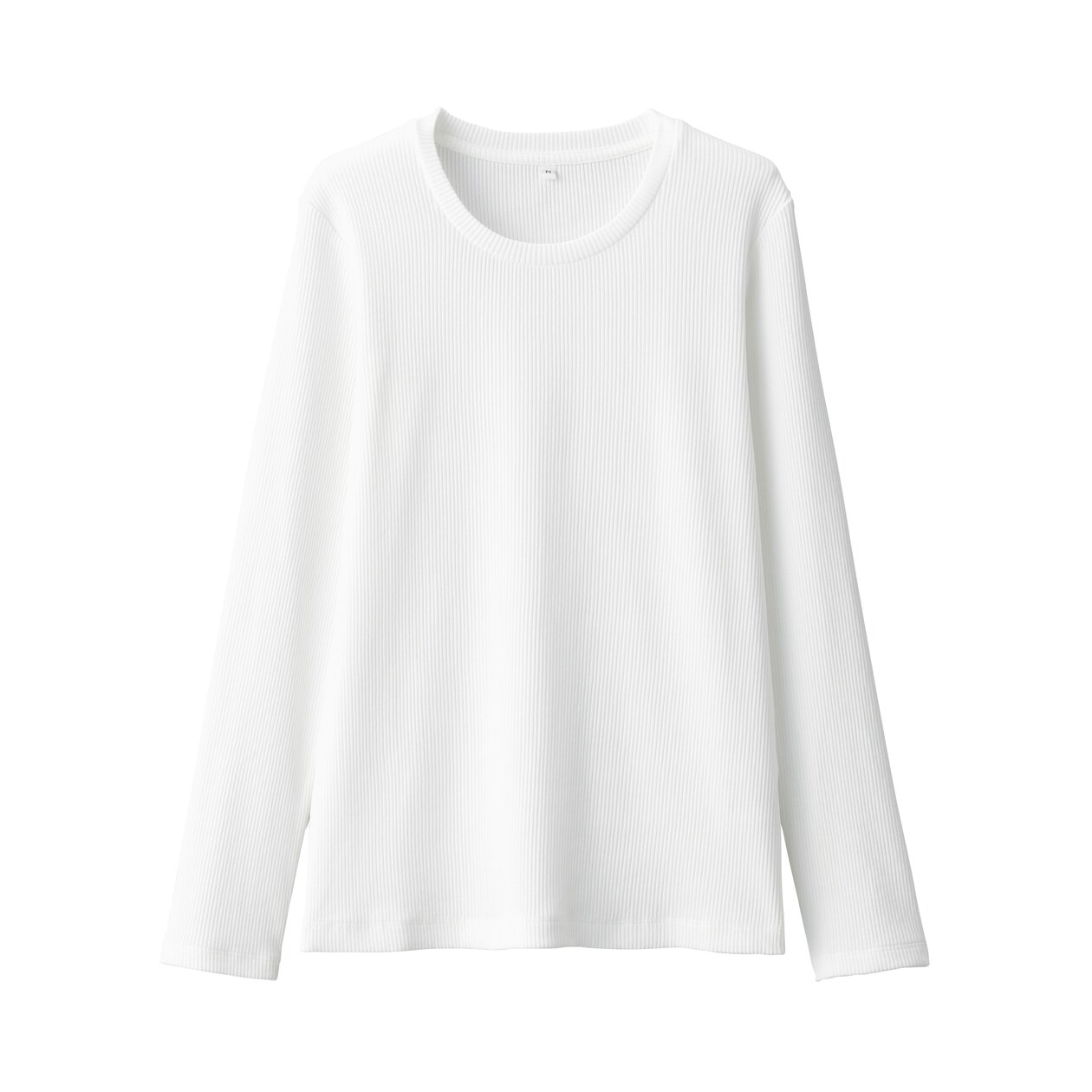 ストレッチリブ編みクルーネック長袖Ｔシャツ