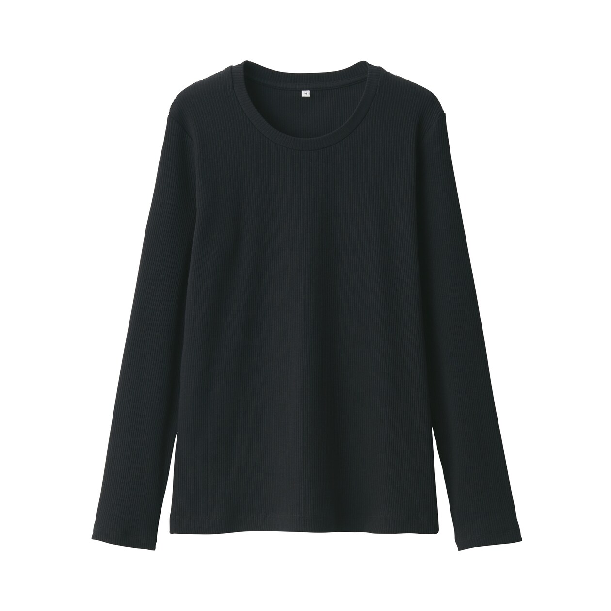 ストレッチリブ編みクルーネック長袖Ｔシャツ