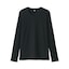 ストレッチリブ編みクルーネック長袖Ｔシャツ