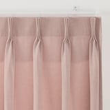 ポリエステルオックスプリーツカーテン２倍ヒダ／ピンク