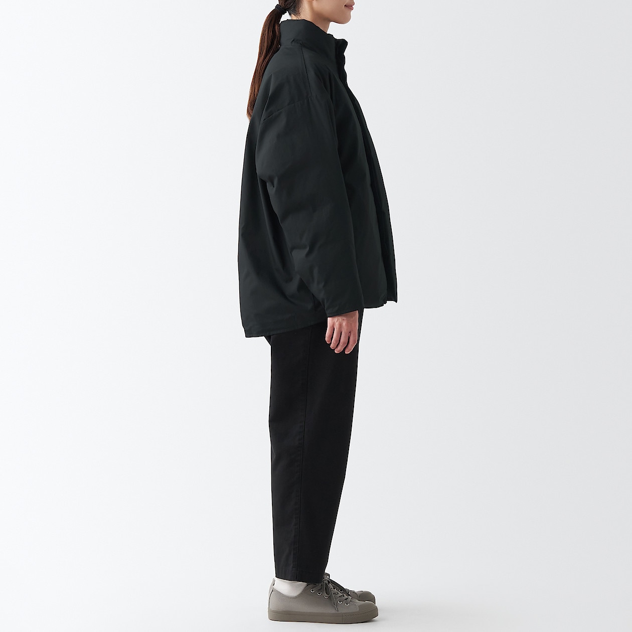 高密度織り撥水ダウンジャケット L~XL・黒 | コート | MUJI Labo ...