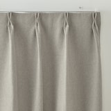 ポリエステルドビー織プリーツカーテン（防炎・遮光性）／フェードブルー