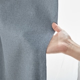 ポリエステルドビー織ノンプリーツカーテン（防炎・遮光性）／フェードブルー