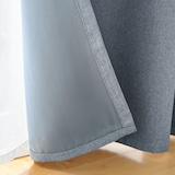 ポリエステルドビー織ノンプリーツカーテン（防炎・遮光性）／フェードブルー