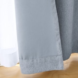 ポリエステルドビー織ハトメカーテン（防炎・遮光性）／フェードブルー