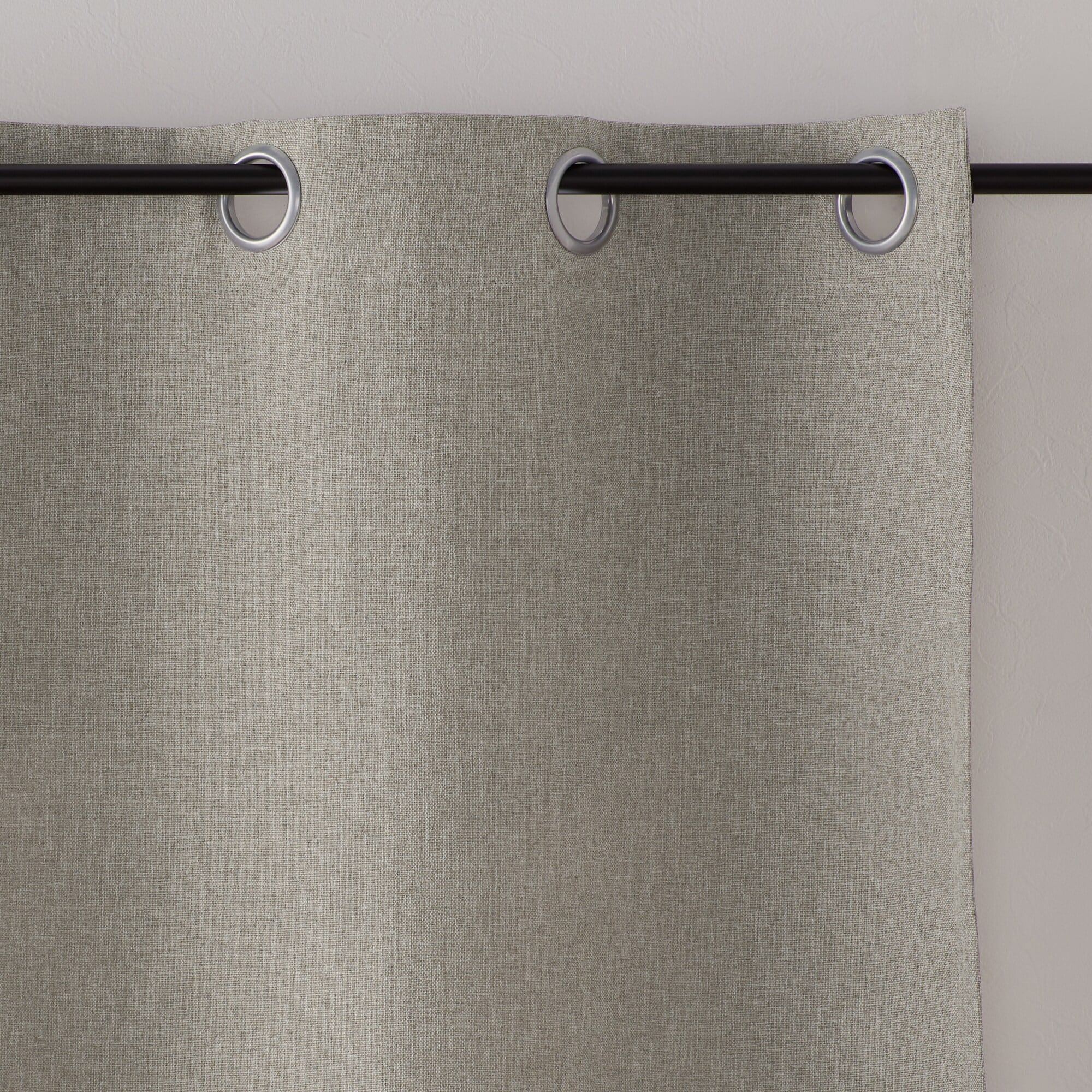 ポリエステルドビー織ハトメカーテン（防炎・遮光性）／フェードブルー