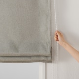 ポリエステルドビー織プレーンシェード用生地（防炎・遮光性）／フェードブルー