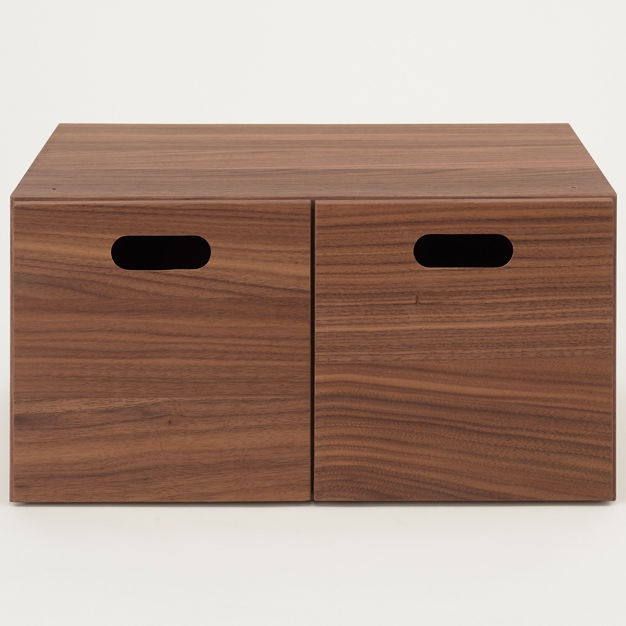 スタッキングチェスト・ハーフ・引出し・２個／ウォールナット材突板
