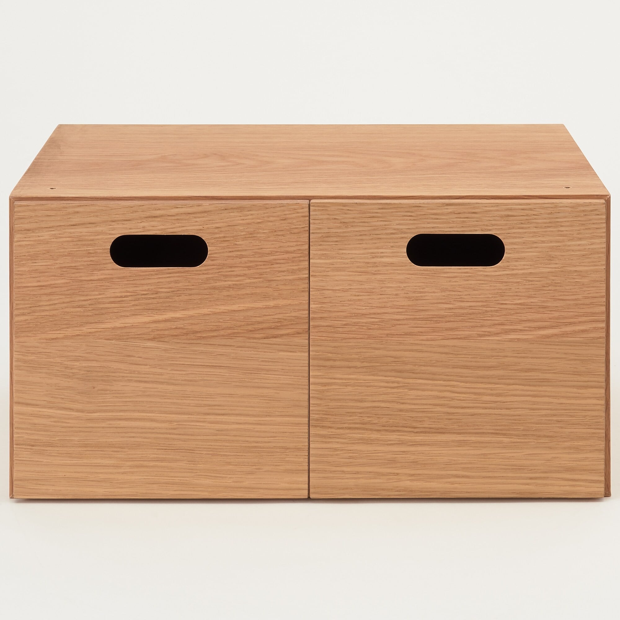 スタッキングチェスト・ハーフ・引出し・２個／オーク材突板