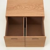 スタッキングチェスト・ハーフ・引出し・２個／オーク材突板