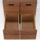 スタッキングチェスト・引出し・４個／ウォールナット材突板