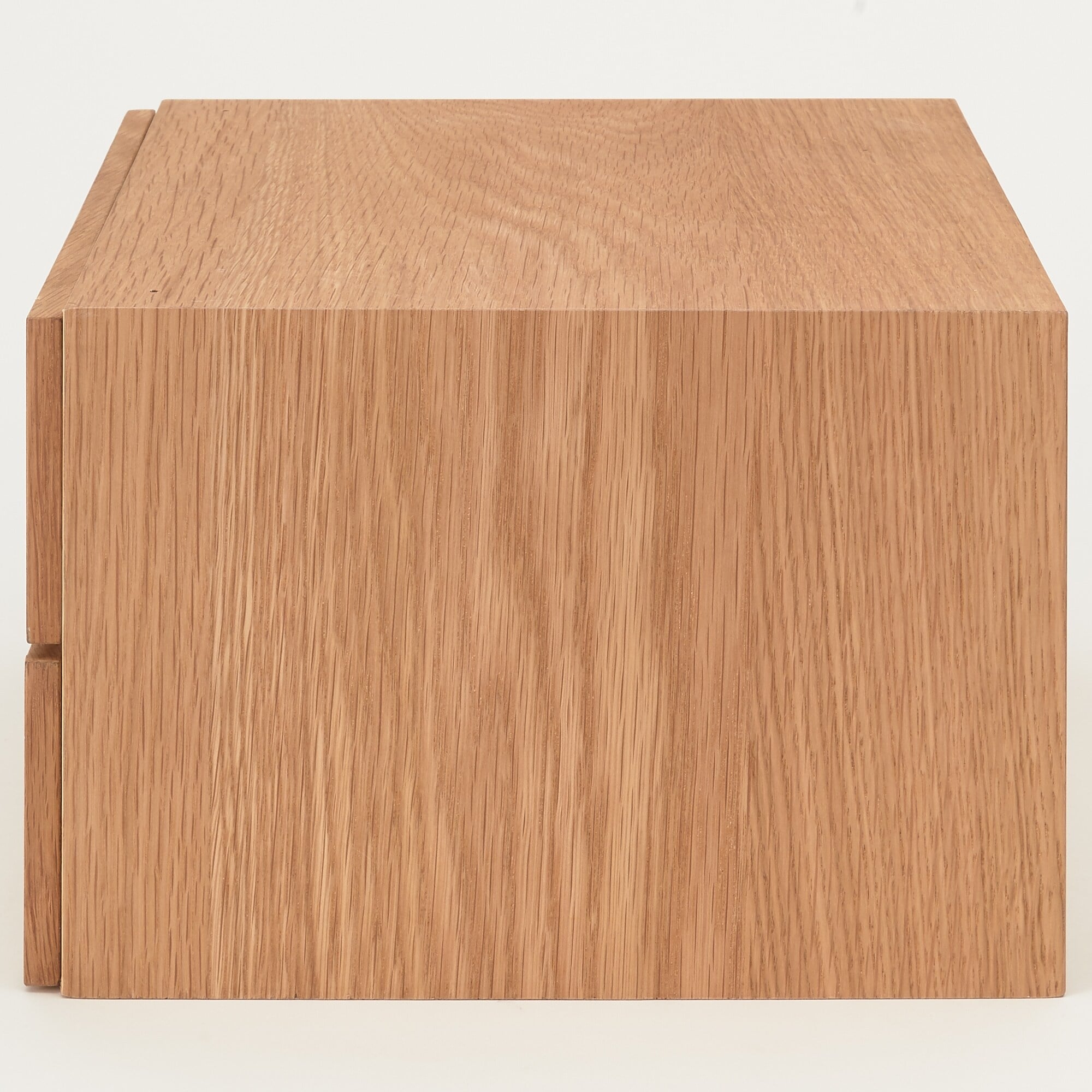 スタッキングチェスト・ハーフ・引出し・２段／オーク材突板