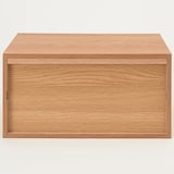 スタッキングチェスト・ハーフ・引出し・２段／オーク材突板