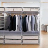 【２点セット】スチールユニットシェルフ　スチール追加棚　グレー