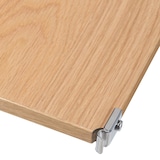 【２点セット】ステンレスユニットシェルフ　追加棚　オーク材