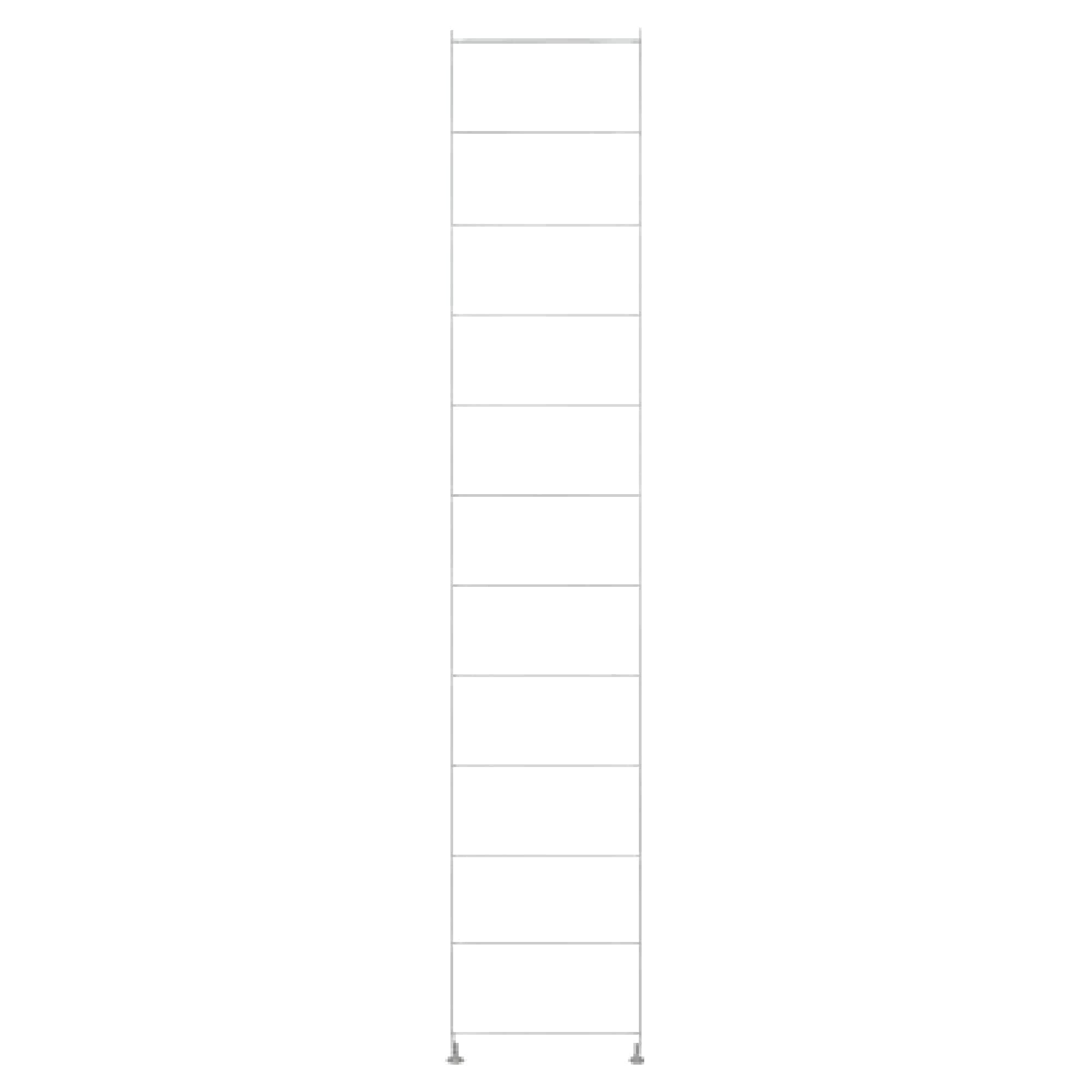 【２点セット】スチールユニットシェルフ　追加用帆立　特大　ライトグレー