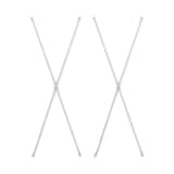 【２点セット】スチールユニットシェルフ　スチールクロスバー　小　グレー