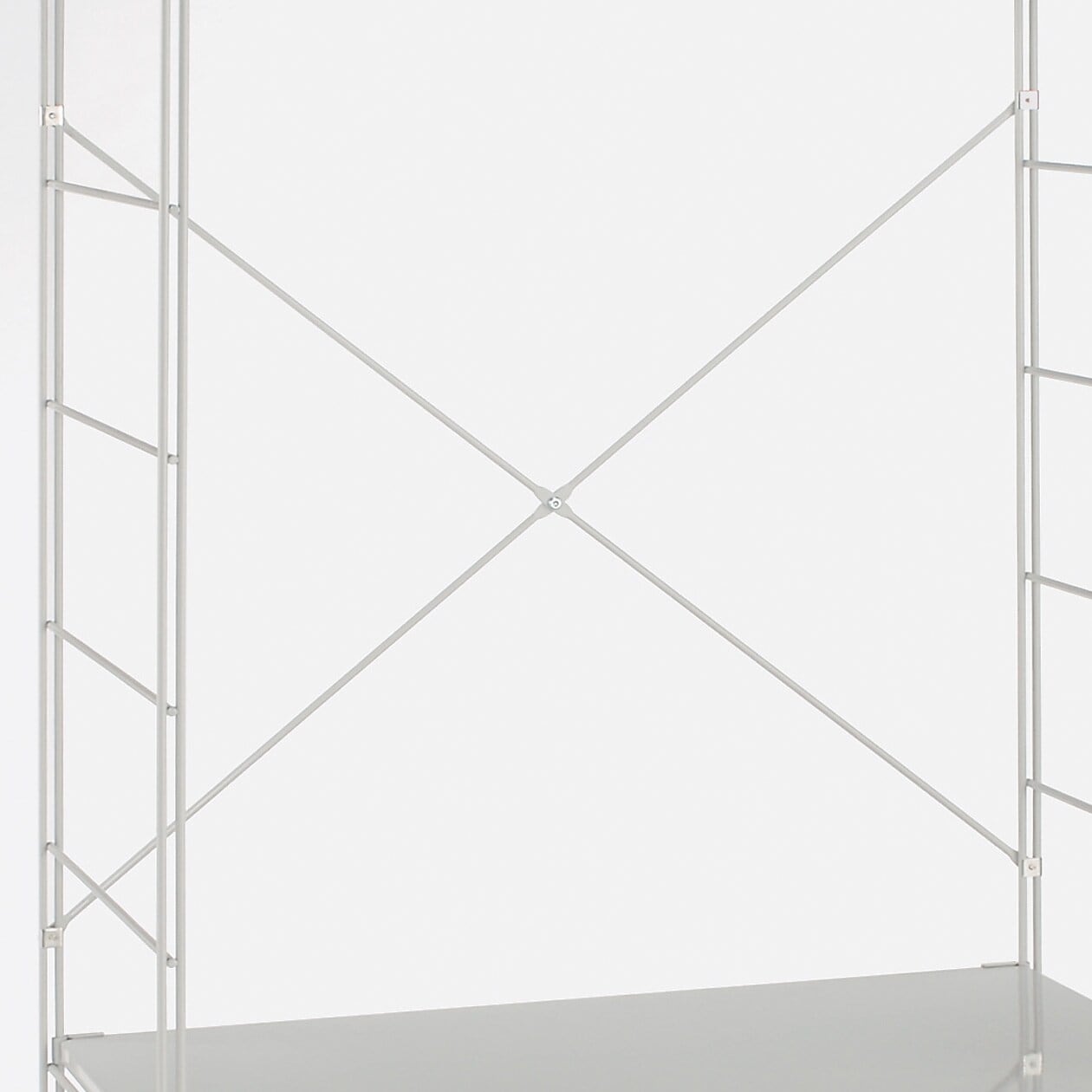 【２点セット】スチールユニットシェルフ用クロスバー　特大　グレー