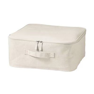 ポリエステル麻　ソフトボックス　角型　小　フタ式／約幅３５×奥行３５×高さ１６ｃｍ