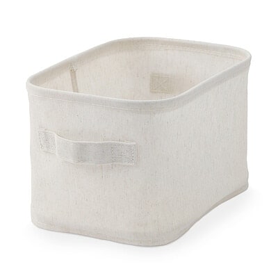 ポリエステル麻　ソフトボックス　長方形　ハーフ　小／約幅１８．５×奥行２６×高さ１６ｃｍ