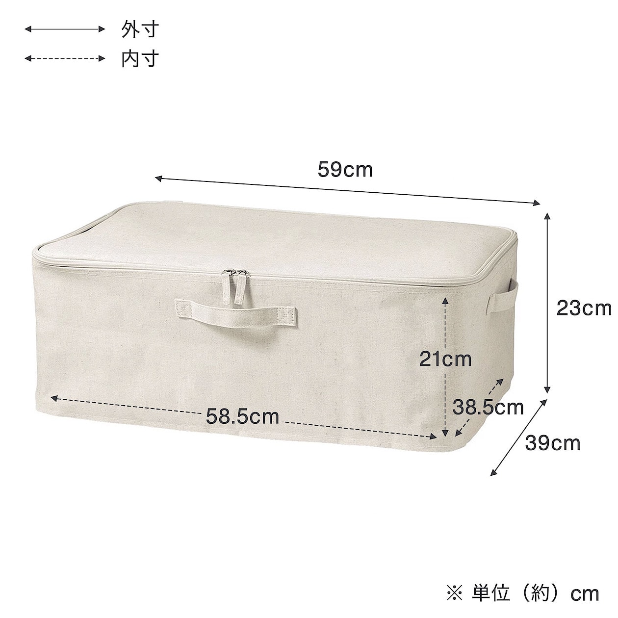 ポリエステル麻 ソフトボックス 衣装ケース 大 | 無印良品