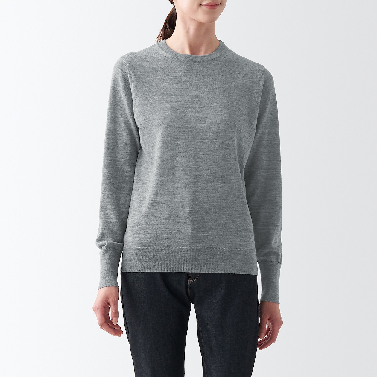 メリノウールクルーネックセーター | 無印良品