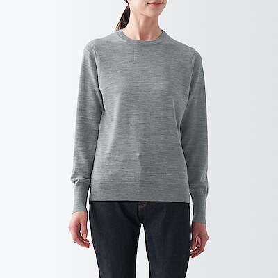 メリノウールクルーネックセーター | 無印良品