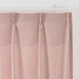ポリエステルオックスプリーツカーテン／ピンク
