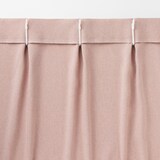 ポリエステルオックスプリーツカーテン／ピンク