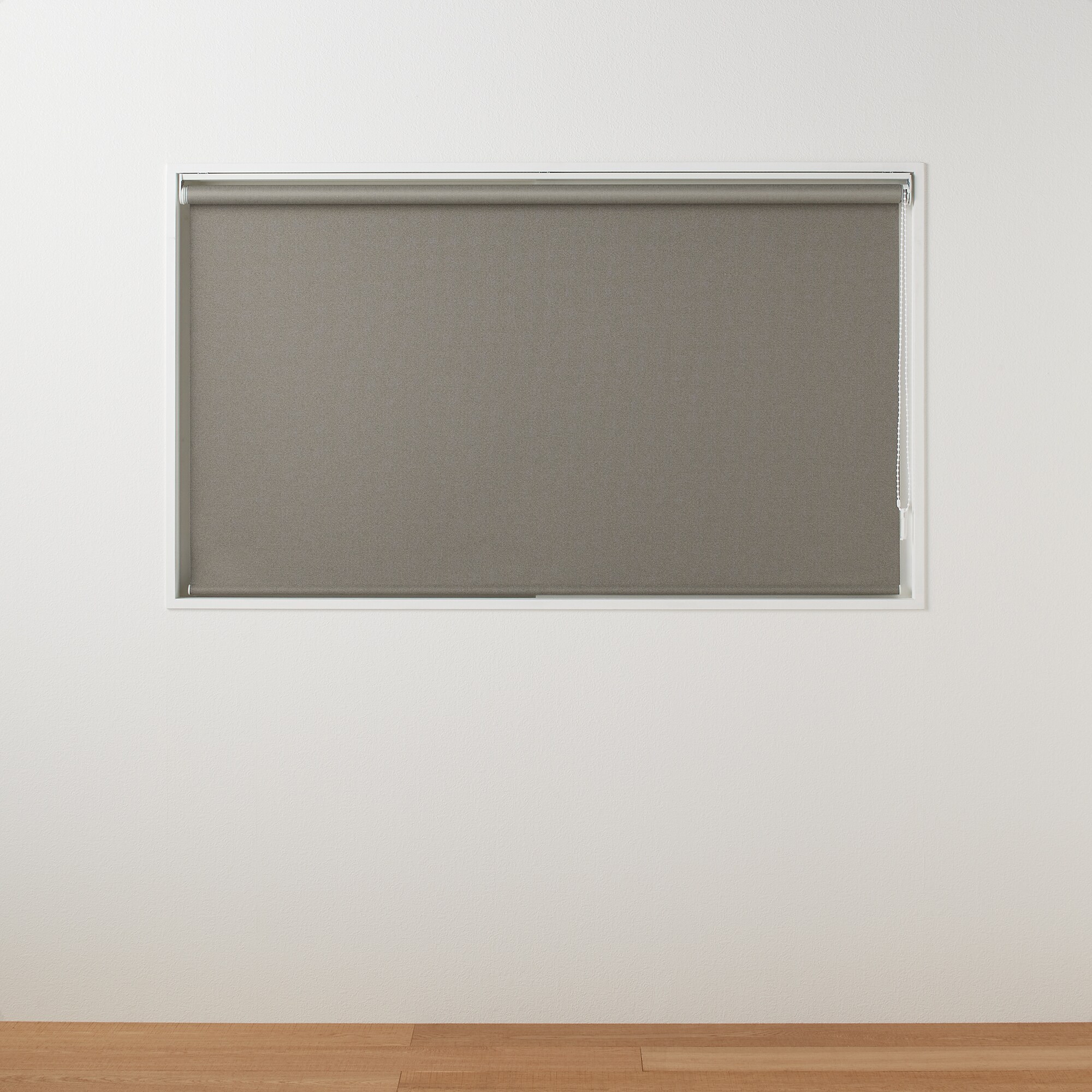 防炎・遮光性　ポリエステルバスケット織りロールスクリーン・チェーンタイプ／オフ白