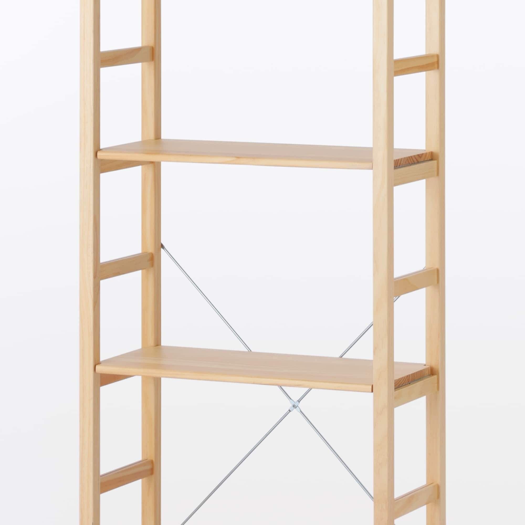 【２点セット】パイン材ユニットシェルフ奥行２５ｃｍ棚板５８ｃｍ幅用