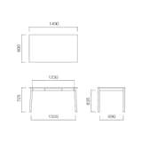 ［ＩＤＥＥ］ＳＴＩＬＴ　ＴＡＢＬＥ　１４００　ＷＨＩＴＥ