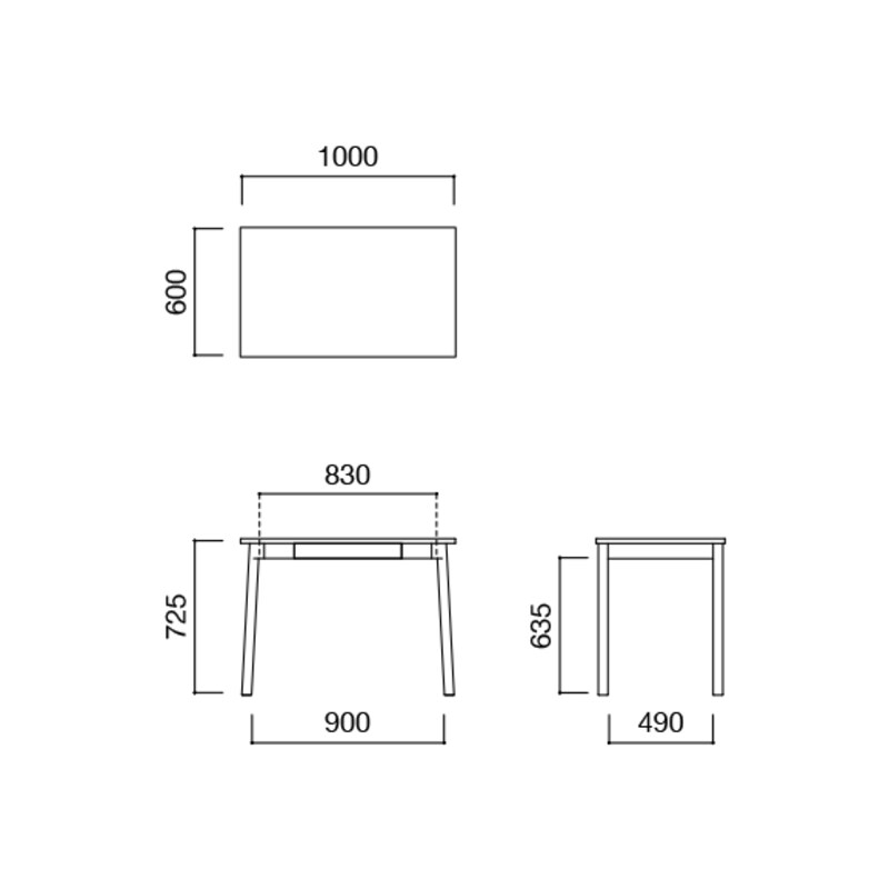 IDEE］STILT TABLE 1000 WHITE | 無印良品