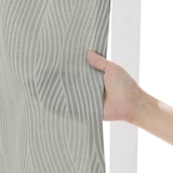 ポリエステルジャガード織波プリーツカーテン２倍ヒダ／グレー