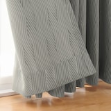 ポリエステルジャガード織波プリーツカーテン２倍ヒダ／グレー