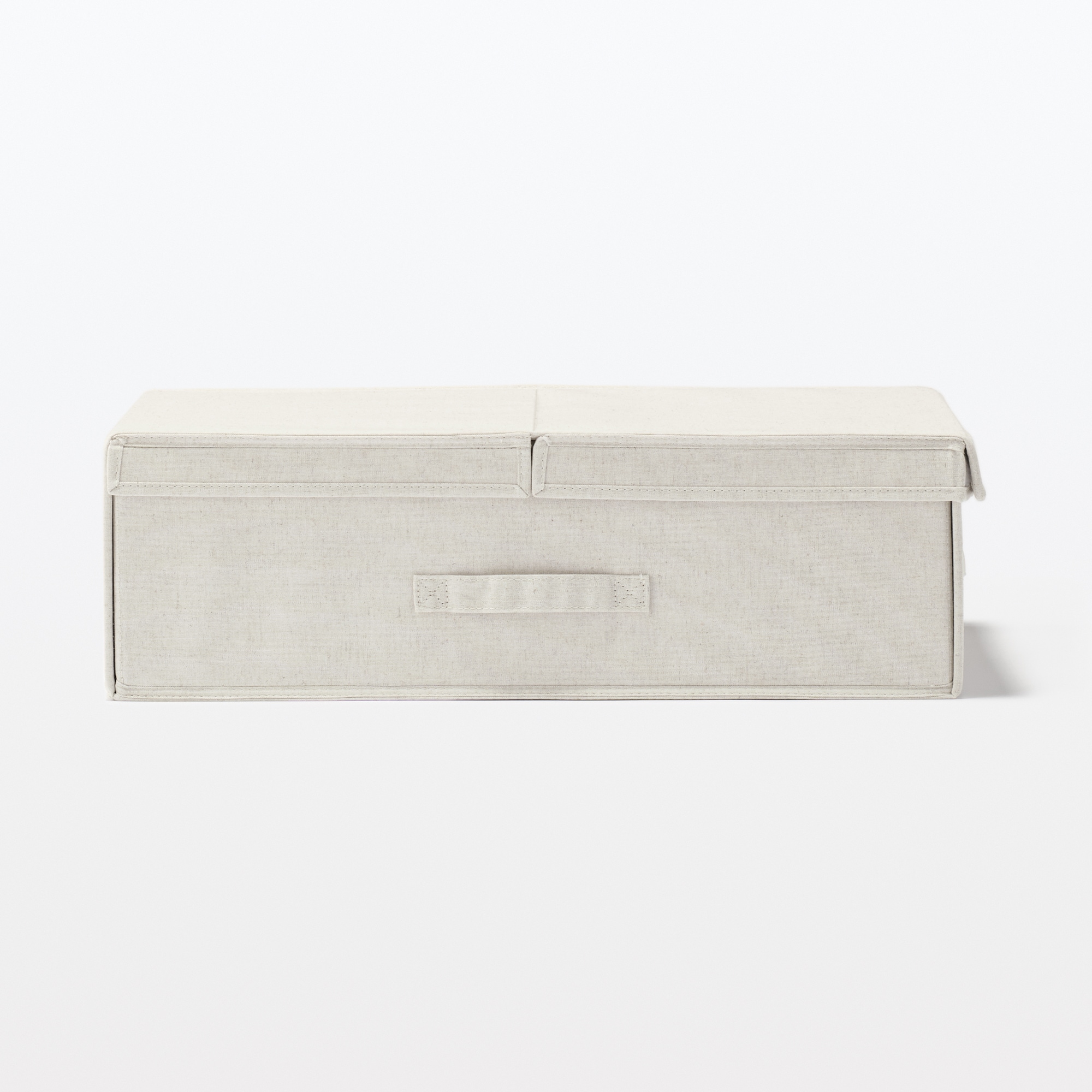 ポリエステル麻　布貼りベッド下収納ボックス