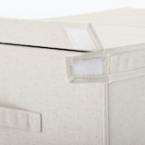 ポリエステル麻　布貼りベッド下収納ボックス