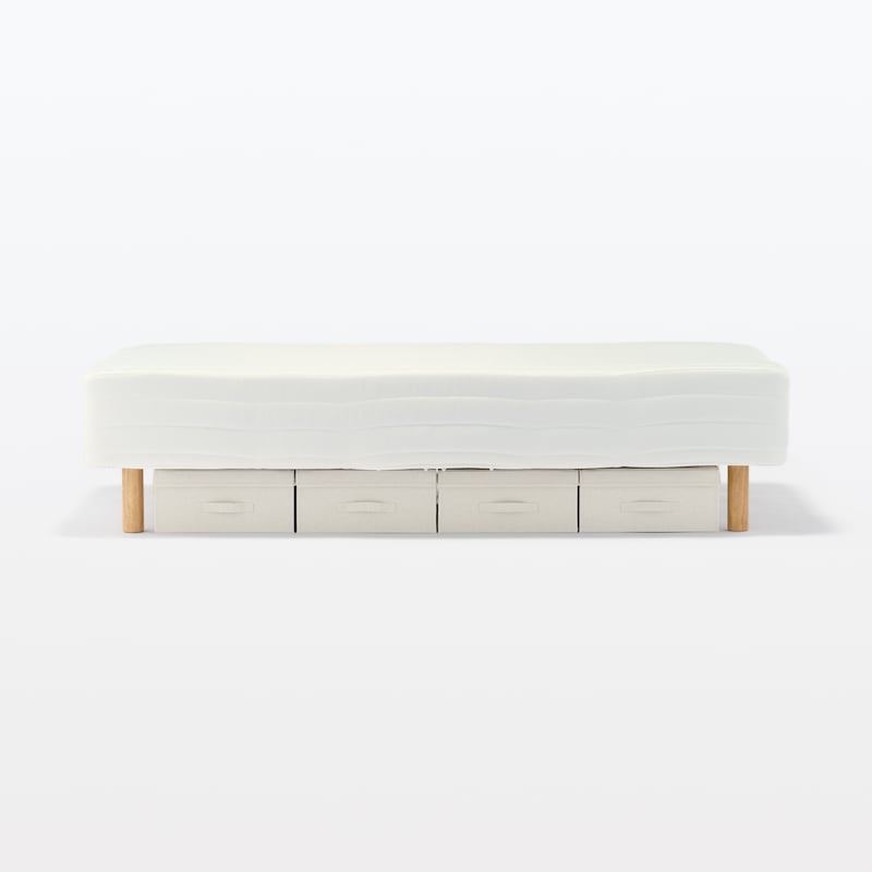ポリエステル麻 布貼りベッド下収納ボックス | 無印良品