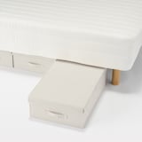 ポリエステル麻　布貼りベッド下収納ボックス