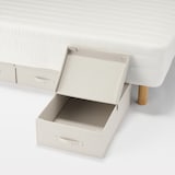 ポリエステル麻　布貼りベッド下収納ボックス